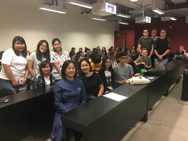 Students of “Financial Public Relations & Marketing” module from Public Relations and Management programme with Assistant Professor, Dr Liane LEE and Co-Founder of Odd-up, Ms Jackie LAM.